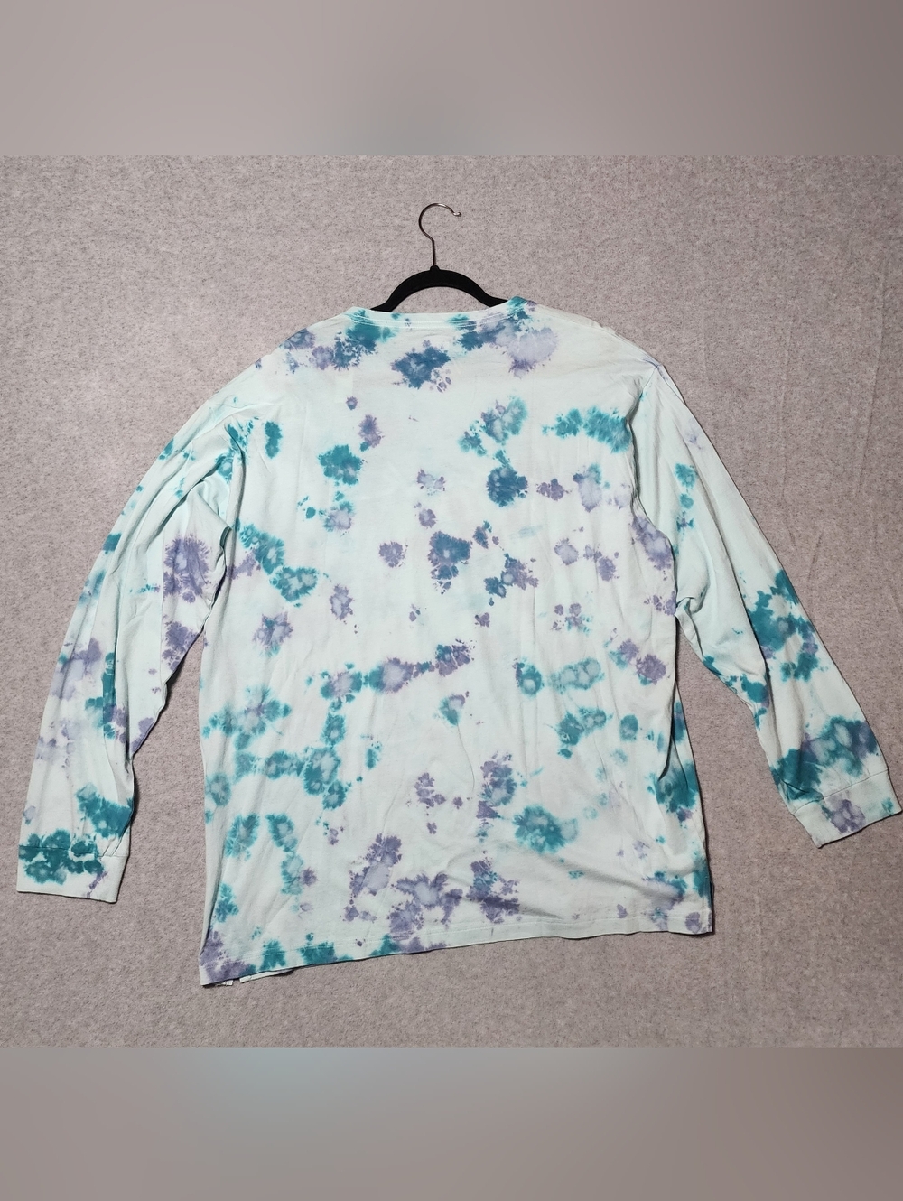 Vs Victorias Secret Teal Tie Dye Long Sleeve Shirt Top Tunic Casual Travel - Picture 5 of 6